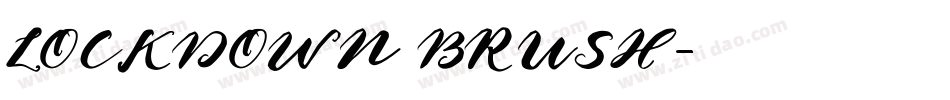 LOCKDOWN BRUSH字体转换